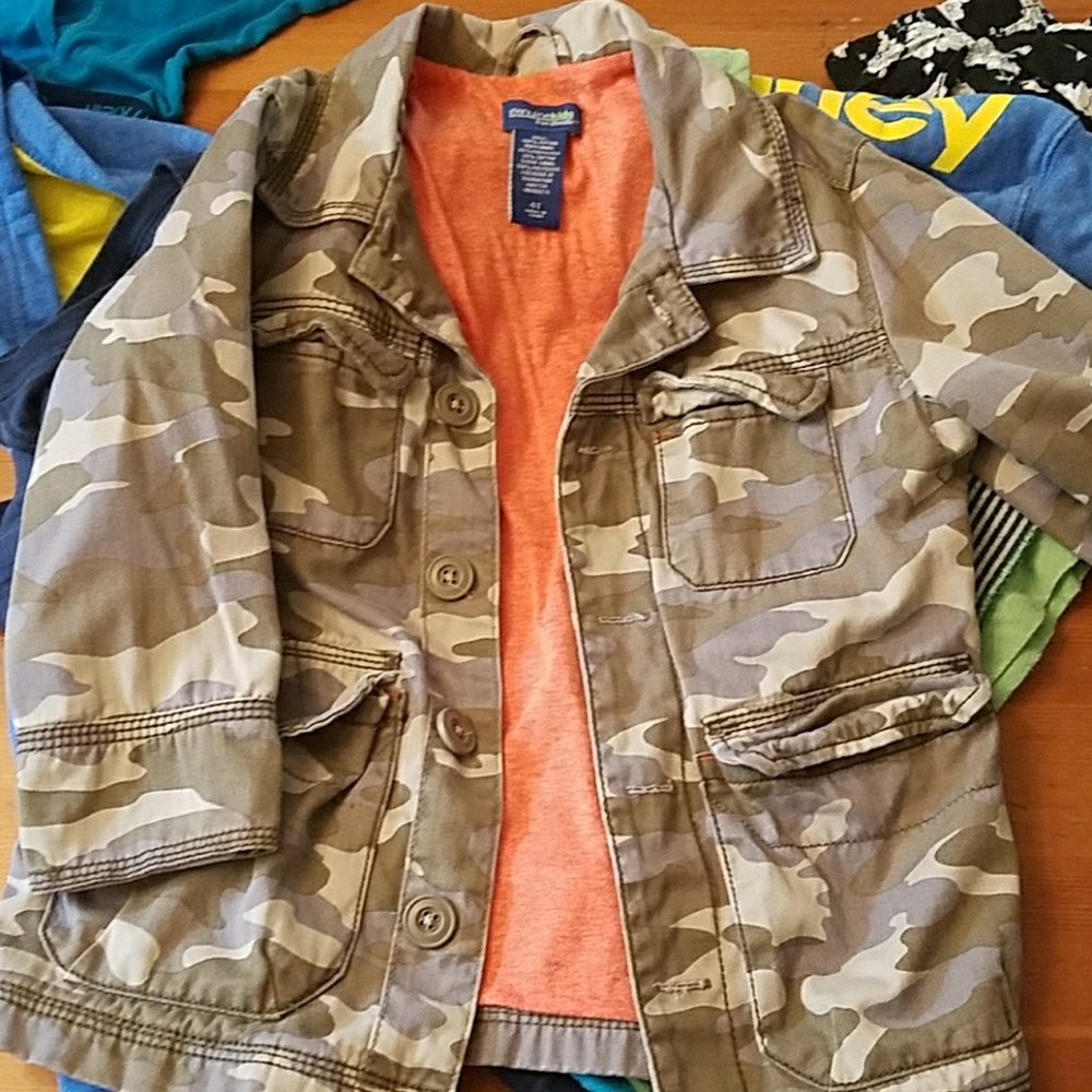 Boys lightweight camo jacket